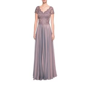 La Femme 27098 Mother of the Bride Dress Cocoa Size 4 NWT